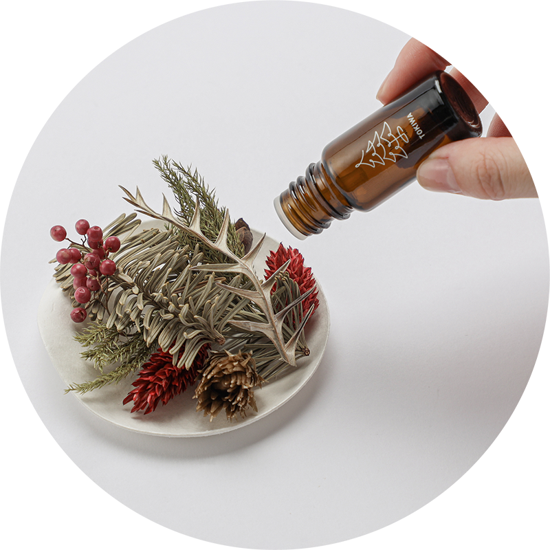 dry botanicalに数滴オイルを垂らす